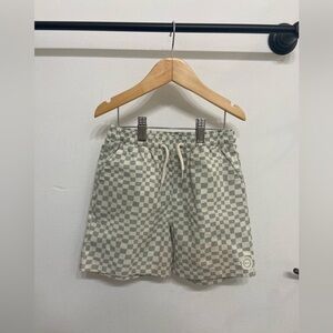 Rylee + Cru Kids Boys Blue & White Checkered Swim Shorts